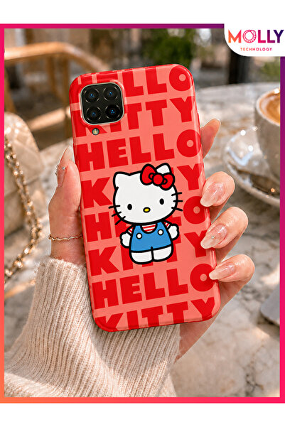 Molly HUAWEİ P40 LİTE İçin Pamuk Şeker Hello Kitty Desenli Silikon Kılıf