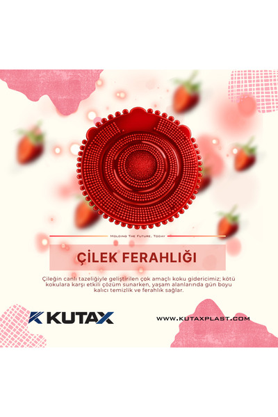 KUTAX Çilek Aromalı - Lavabo Pisuvar Süzgeci Koku Giderici