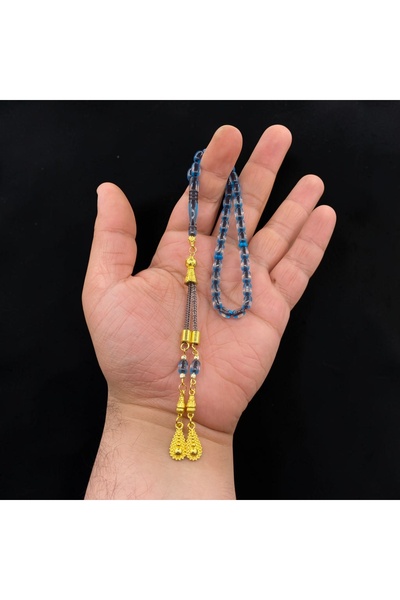 Kttesbihaksesuar 4x7 mm BİLEK BOY SÜRMELİ TOZ KEHRİBAR TESBİH KAPLAMA PÜSKÜLLÜ