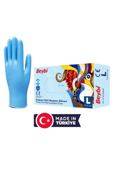 TİMİON Powder-Free Nitrile Examination Gloves - Large (Large Size) Please Rev...
