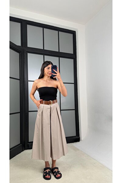 GAUS CO Taş Kemerli Etek Pantolon GAUS-01571