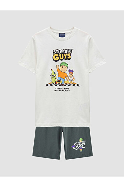 LC Waikiki Σετ πιτζάμες για αγόρια με στάμπα Stumble Guys από το Shining Store