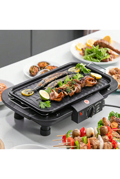 Snooe Grill Pan BBQ Smokeless Indoor Grill Copper Large Nonstick Table Top Gr...