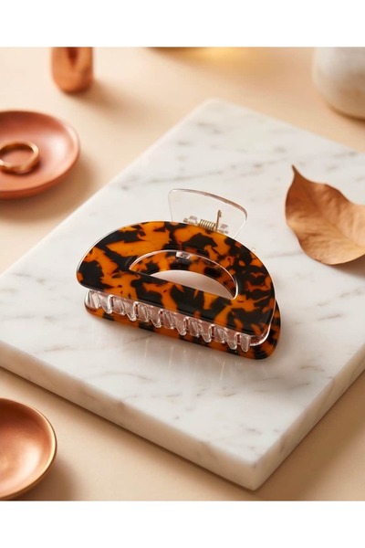 Portakal Esintisi Cataramă din acrilic cu model leopard Teralyn, cu aspect de os
