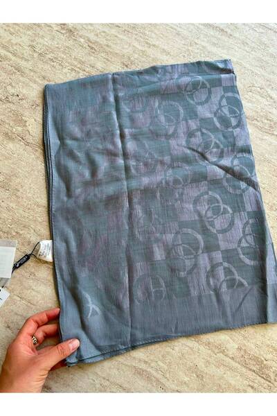 HAREM SCARF وشاح نورا بيرلدايت أورين شال باللون الرمادي الداكن