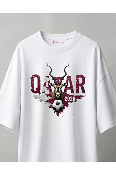 dompulerimoda Qatar World Cup 26 Printed Oversize Unisex T-Shirt