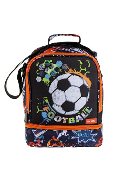 OEM Geantă termoizolantă cu 2 compartimente, neagră, Minge de fotbal - My Way