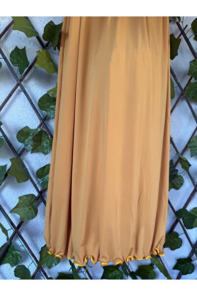 Blotch Premium Lycra Dark Yellow Color Lycra Sandy Jersey Shawl