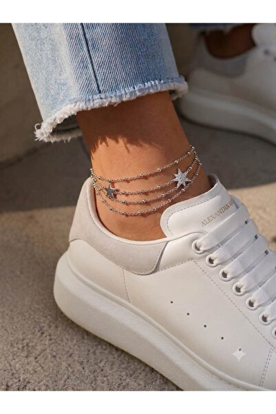 CHÉRIECHIC Jewels Kuyruklu Yıldız Detaylı Dorika Zincir Model Gümüş Çelik Halhal