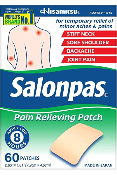 Salonpas Pain Relieving Patch for Back, Neck, Shoulder, Knee Pain and Muscle ...