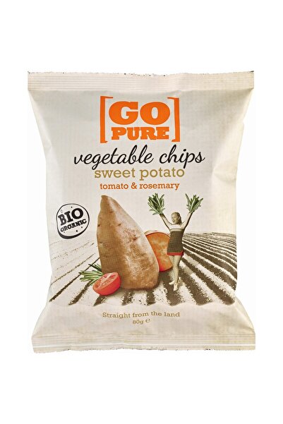 goPure Chipsuri din cartofi dulce si rosii cu rozmarin fara gluten,