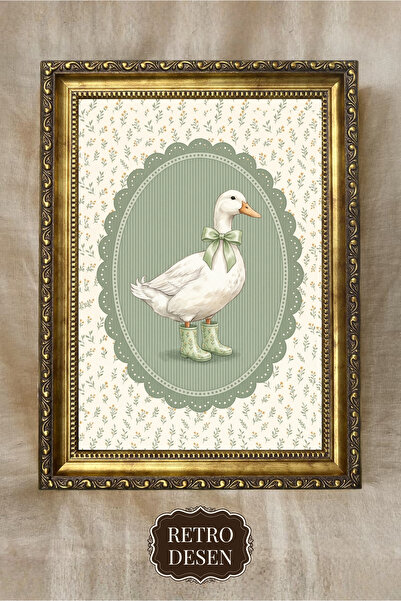 Retro Çerçeveli Çocuk Odası Tablosu, Bebek Odası Tablosu, Çocuk Odası Duvar D...