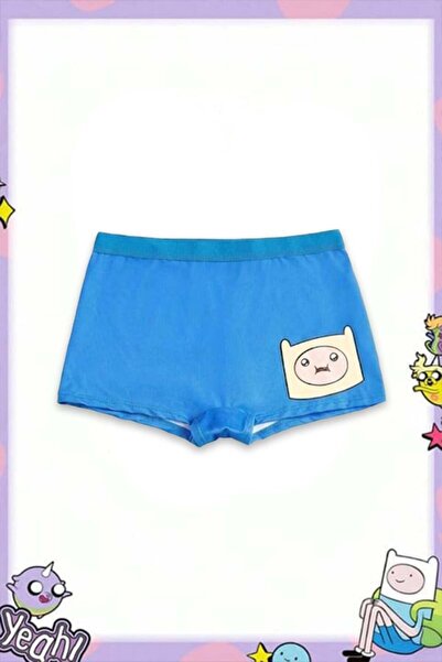 Köstebek شورت أزرق قصير من Adventure Time Finn Y2K