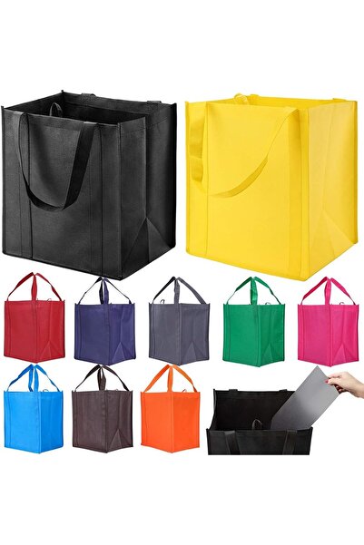 Arabest 10-Pack Reusable Grocery Bags,Reinforced Handle,Large,Washable,Foldab...