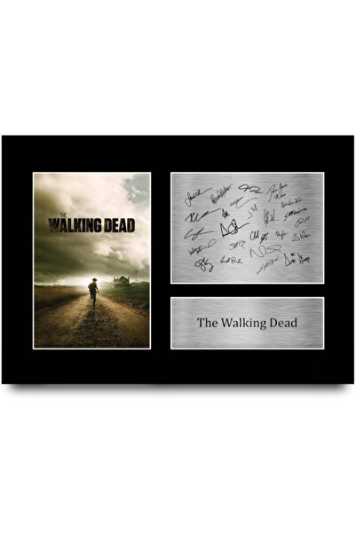 HWC Trading صورة موقعة مطبوعة لشخصيات مسلسل The Walking Dead من فئة A4، تضم أ...