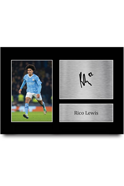 HWC Trading A4 Rico Lewis Manchester City Gifts Printed Signed Autograph Pict...