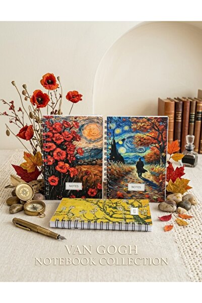 Defterci Lined Notebook with Borders 10*13.5 cm (Set of 3) 80 Sheets Each, 16...