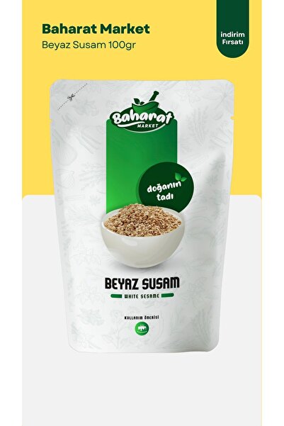 BAHARAT MARKET 100 Gr Beyaz Susam / Çiğ - Katkısız & Doğal