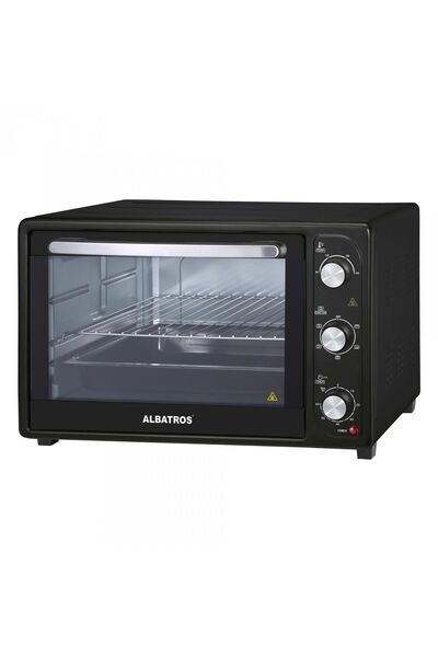 ALBATROS Cuptor electric A45B2 45L 1800W Negru cu temporizator și control al ...