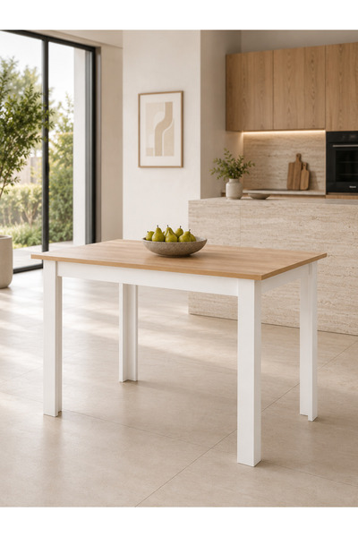 Unisoft Yemek Masası Mutfak Masası 4 Kişilik Masa Çalışma Balkon Masası Namur