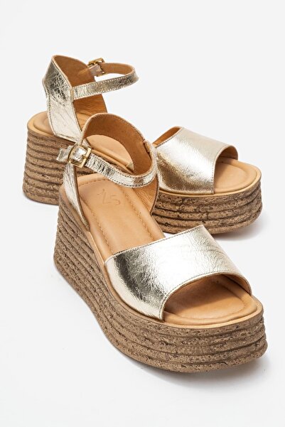 Zeynep Sıradağlı Liam Women's Genuine Leather Sandals Gold