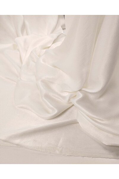 Kumaş Parça Ecru Cupro Viscose Satin Fabric Silk-Like 70% Cupro 30% Viscose L...