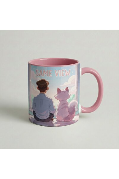 Petgifts Cana Cadou Personalizat Amuzanta Cu Mesaj Same View - Ceramica 330 Ml