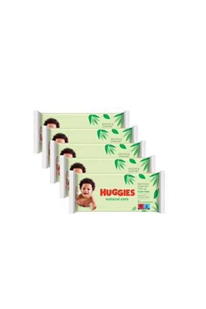 Huggies Σετ 5 συσκευασιών υγρά μαντηλάκια με αλόη βέρα, 5 x 56 τεμάχια