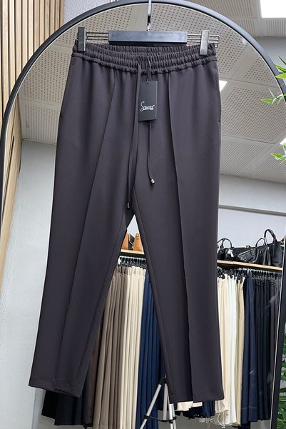 Sentez Women's Trousers with Side Pockets Brown