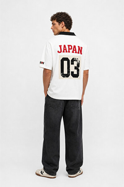 Respire Tricou supradimensionat Japonia Ecru