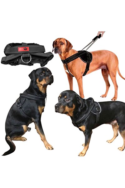 Mardil Ham pentru câini cu mâner Patento Pet Jockey XL Negru, Reflectorizant,...