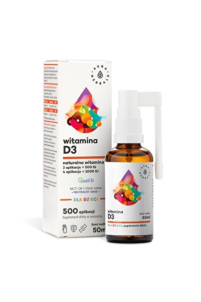 Aura Herbals Witamina D3 Dla Dzieci Mct Aerozol
