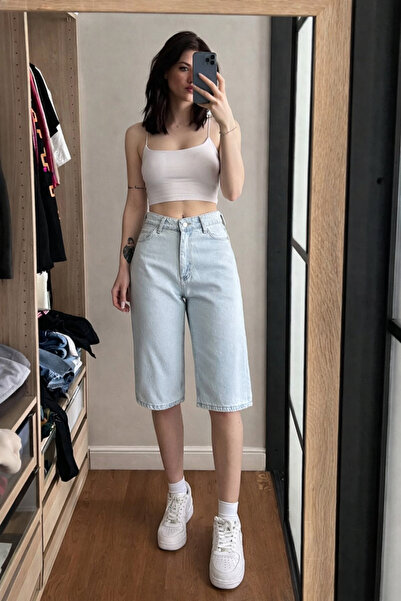 XRAY JEANS Pantaloni scurți casual din denim, clasici, cu 5 buzunare, albastr...