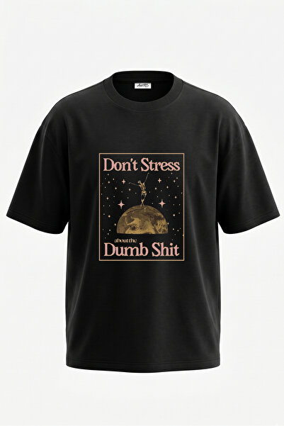 Anetos Tricou oversize negru din bumbac cu imprimeu pe spate Skeleton Ballet ...