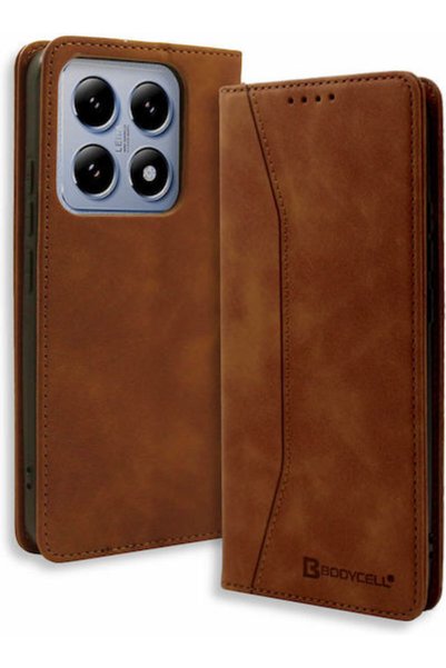 Other Bodycell Book Συνθετικό Δέρμα / Δέρμα Καφέ (Xiaomi 14T Pro) Κωδικός: BB...