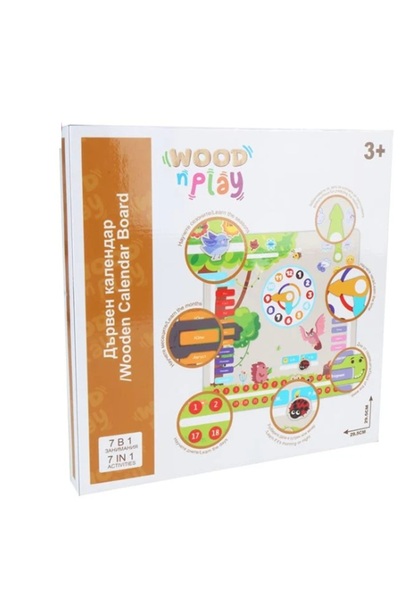 Montessori Calendar educativ din lemn