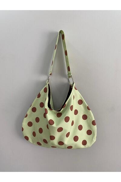 MUTE BAG Polka Bag Polka Dot Bag / Polka Dot Shoulder Bag Mint Green (28*49)