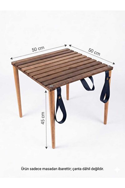 Wood Atölye Ahşap katlanır rulo kamp masası piknik bahçe balkon masa