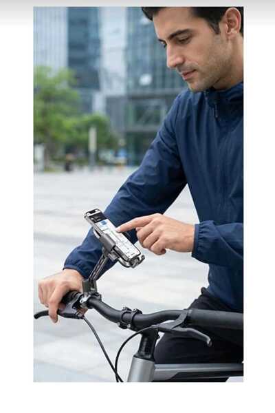 Genel Markalar XY-089 Motosiklet Bisiklet Telefon Tutucu Ayna Bağlantılı Sarsıntı Önleyici Motor Telefon Tutacağı