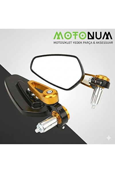 Motonum Arora Cappucino 125 CNC Gidon Ayna-Sarı Detaylı-Ma00605