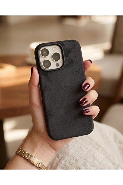 KILIF HOUSE Iphone 15 Uyumlu Kamera Korumalı Premium Süet Alcantara Dokulu Ma...