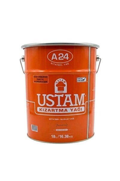 USTAM A24 Bitkisel Susuz Kızartma Yağı 18 L 16.38 kg (Teneke)