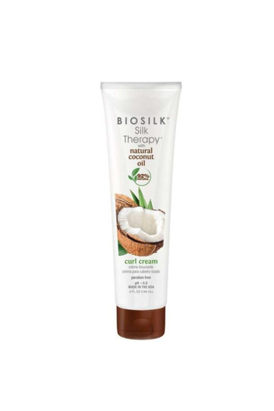Biosilk Cremă de styling pentru păr creț sau ondulat - Silk Therapy cu ulei d...