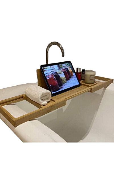 OEM Tava extensibila din bambus pentru tableta, carti, telefon, cu suport pah...