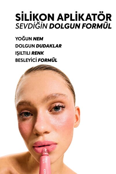 Cream Co. Nemlendirici Parlatıcı 3in1 Lip Balm | Dudak Bakım | Sugar Plum Pembe Erik | Hyaluronik Asit Seramid