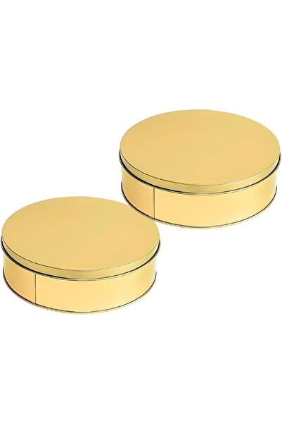 The Bros Set of 2 Tin Can,Dream Cake Pan,Dessert Box(8 * 2.5in) Gold Five In ...
