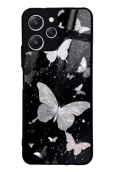 Spoyi Xiaomi Redmi 12 Glossy Phone Case with Butterfly Design