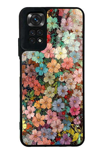 Spoyi حافظة هاتف لامعة بتصميم نسيج زهري لهاتف Xiaomi Redmi Note 11s