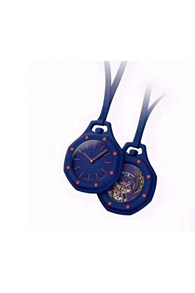 BlueFire Blue Octagonal Designer Pocket Watch – Blue Dial, Fashion Pendant Ha...