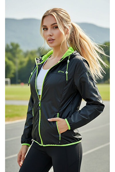 FORE SPORT Women's Black Hooded Sports Top-1651